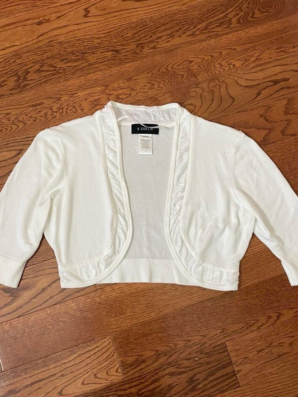 Vintage Y2K white bolero by B.Darlin